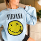 Nirvana Yellow Smiley Face Crewneck Sweatshirt