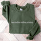 "normalize online privacy" embroidered sweatshirt - pear with me