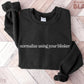 "normalize using your blinker" embroidered sweatshirt - pear with me