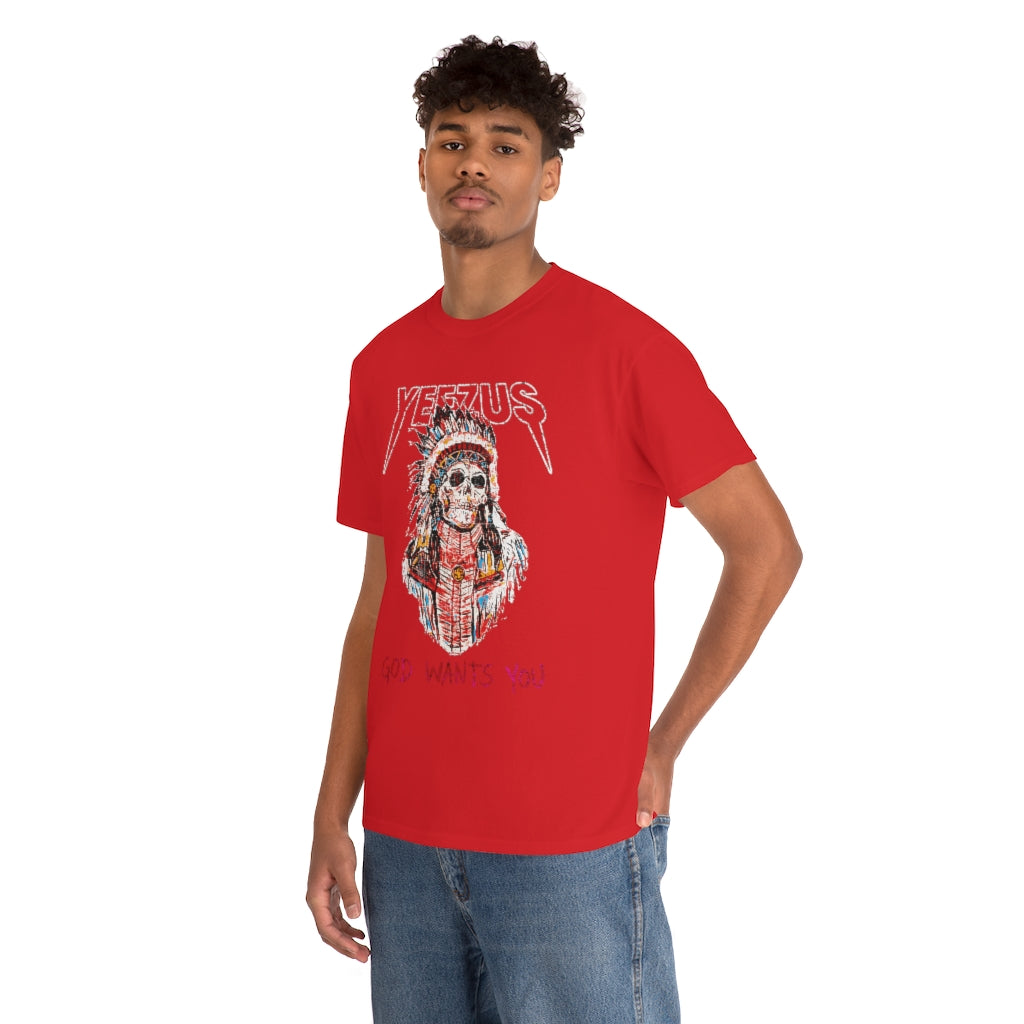 Vintage Kanye West Yeezus Skeleton Headdress T-shirt - pear with me