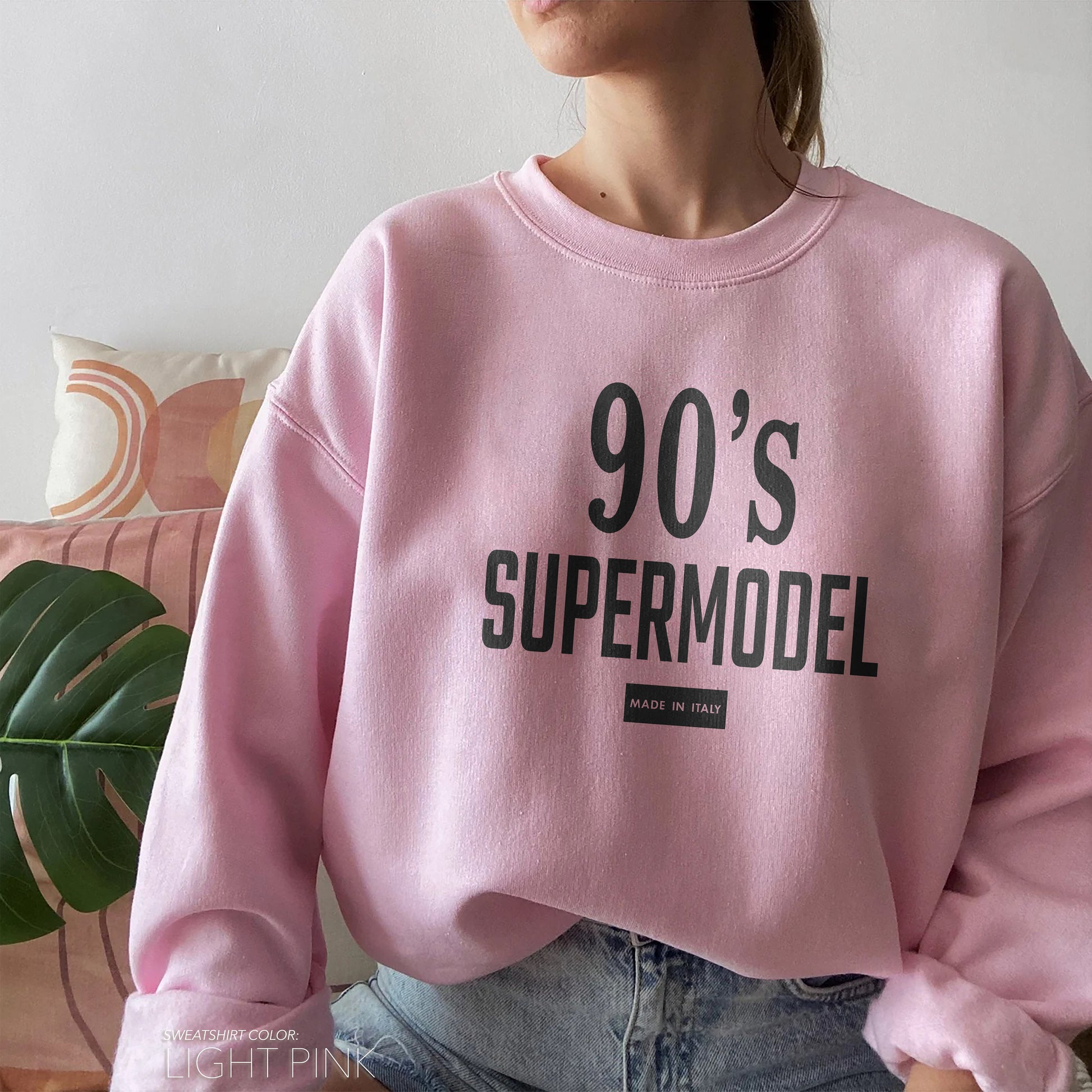 90's Supermodel Print Sweatshirt (Crewneck/Hoodie) - funravel