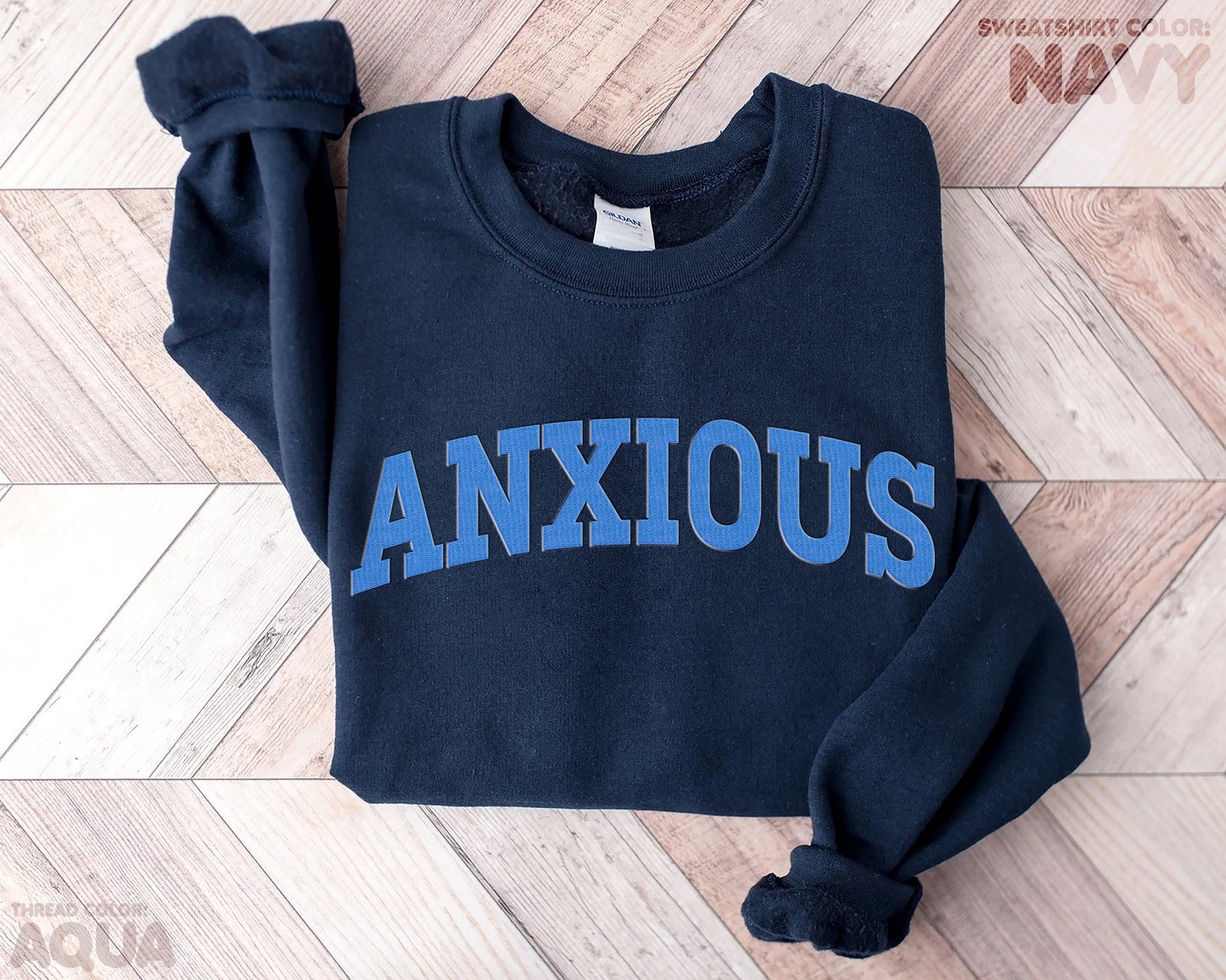 Anxious Embroidered Sweatshirt