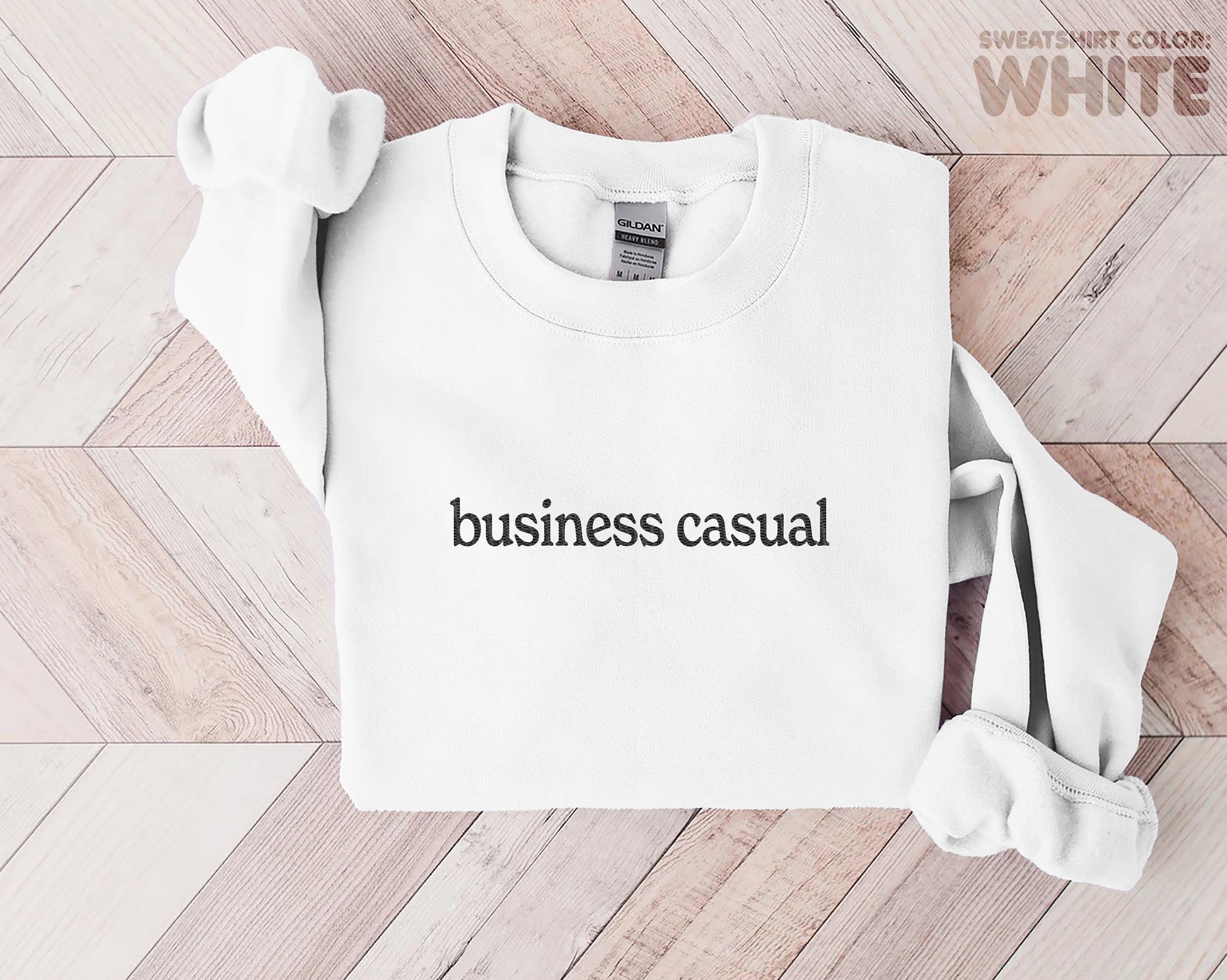 Business Casual Embroidered Sweatshirt 