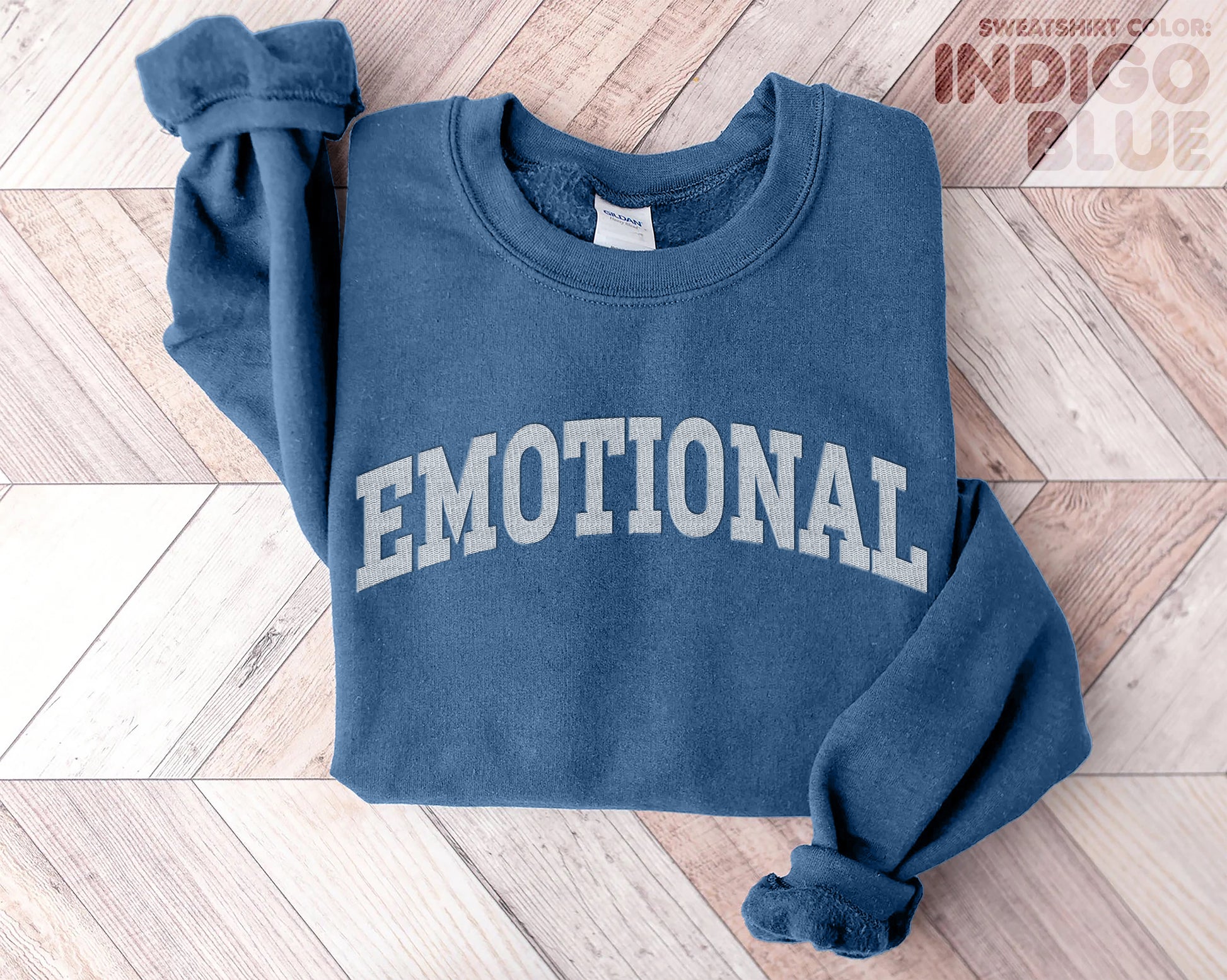 Emotional Embroidered Sweatshirt