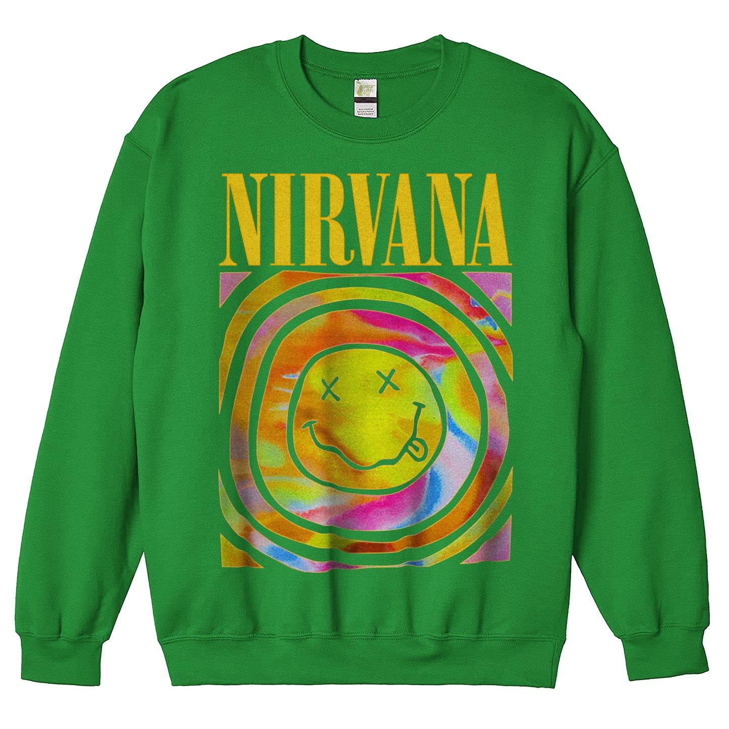 Nirvana Smiley Face Crewneck Sweatshirt Pullover
