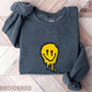 Embroidered Drip Smiley Face Sweatshirt (Crewneck/Hoodie) - funravel