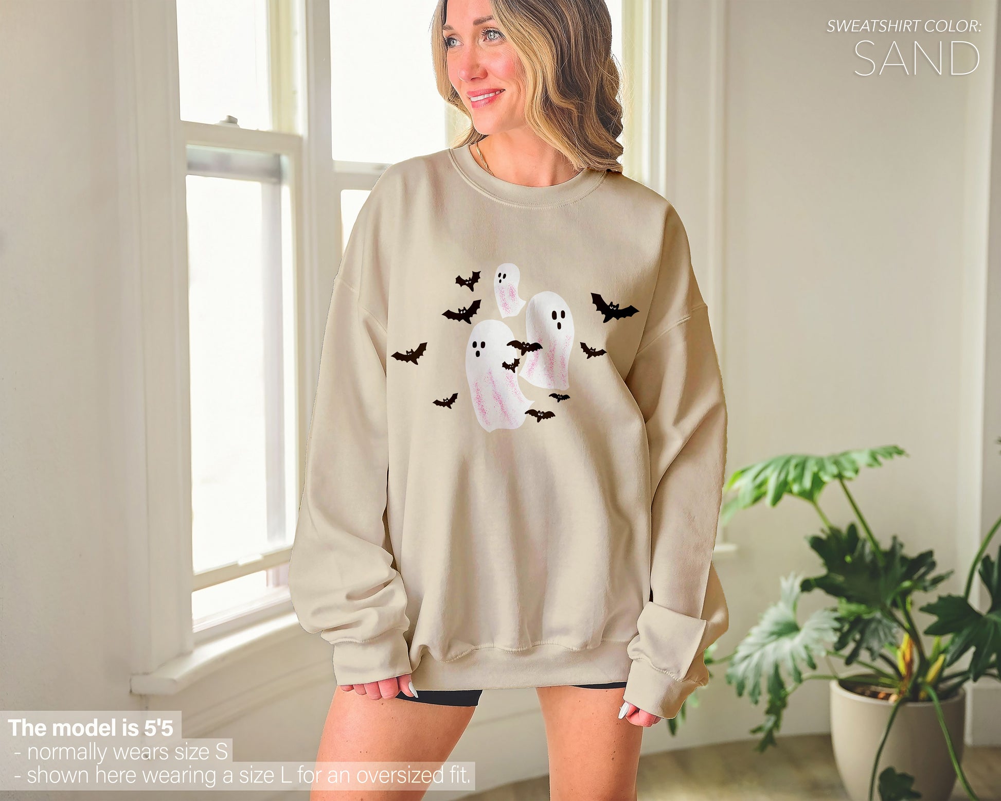 Ghost Bats Spooky Halloween Sweatshirt (Crewneck/Hoodie) - funravel