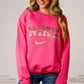 NIKE Pink Glitter Ice Cream Drip Sweatshirt #4 (Crewneck/Hoodie) - funravel