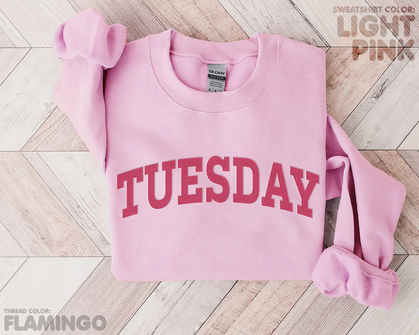 "TUESDAY" embroidered sweatshirt - funravel