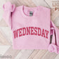 "WEDNESDAY" embroidered sweatshirt - funravel