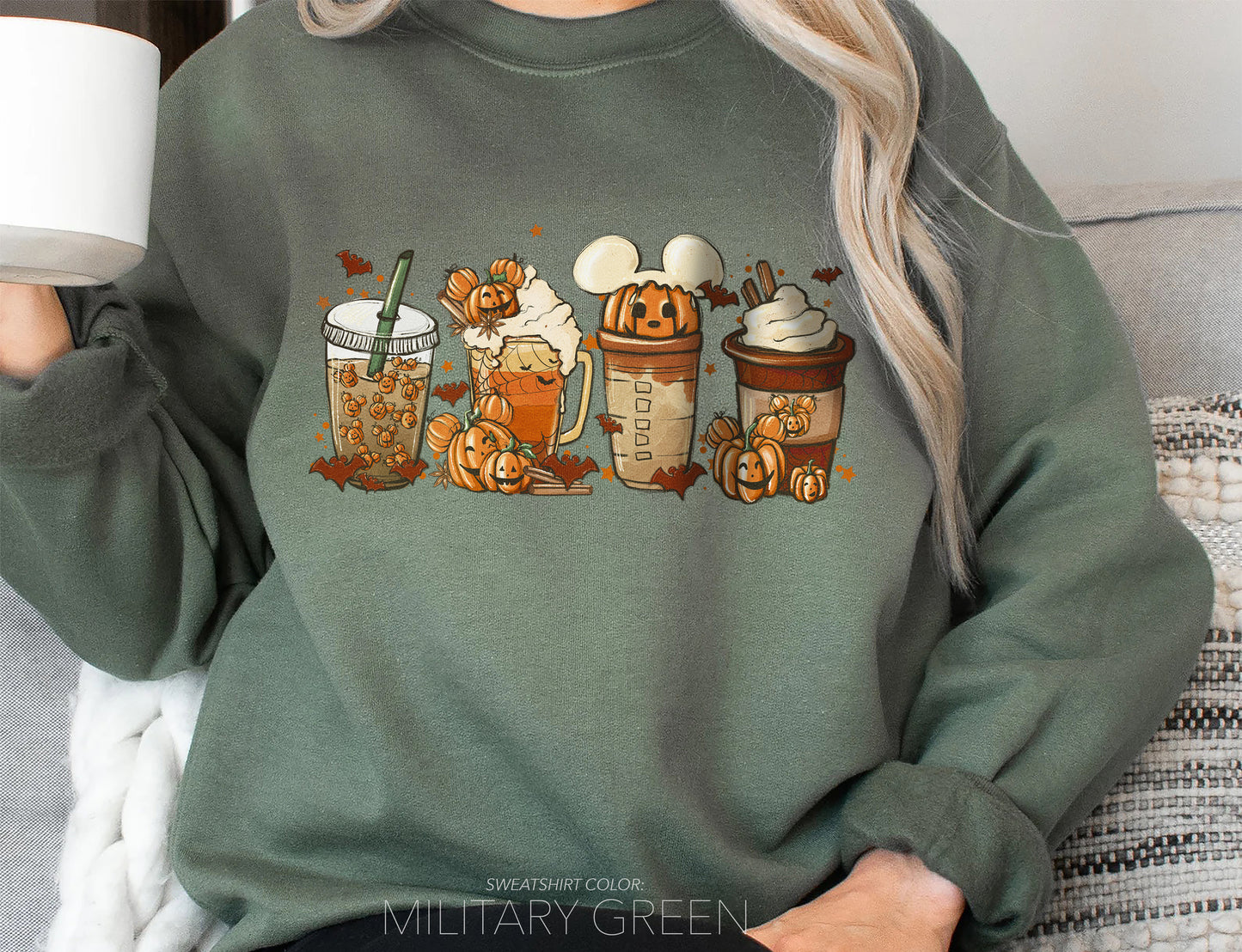 Fall Latte Mouse Coffee Halloween Sweatshirt (Crewneck/Hoodie) - funravel