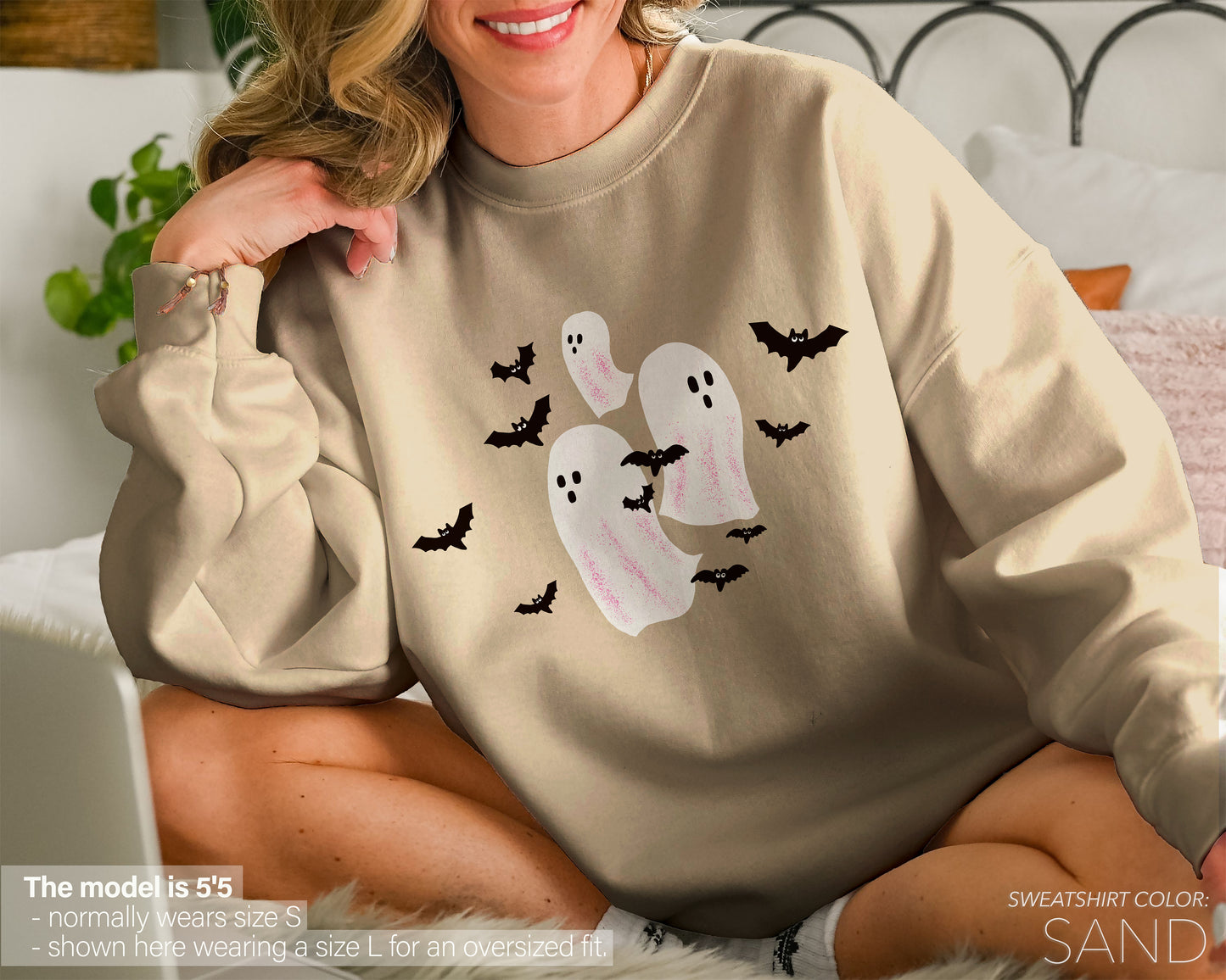 Ghost Bats Spooky Halloween Sweatshirt (Crewneck/Hoodie) - funravel