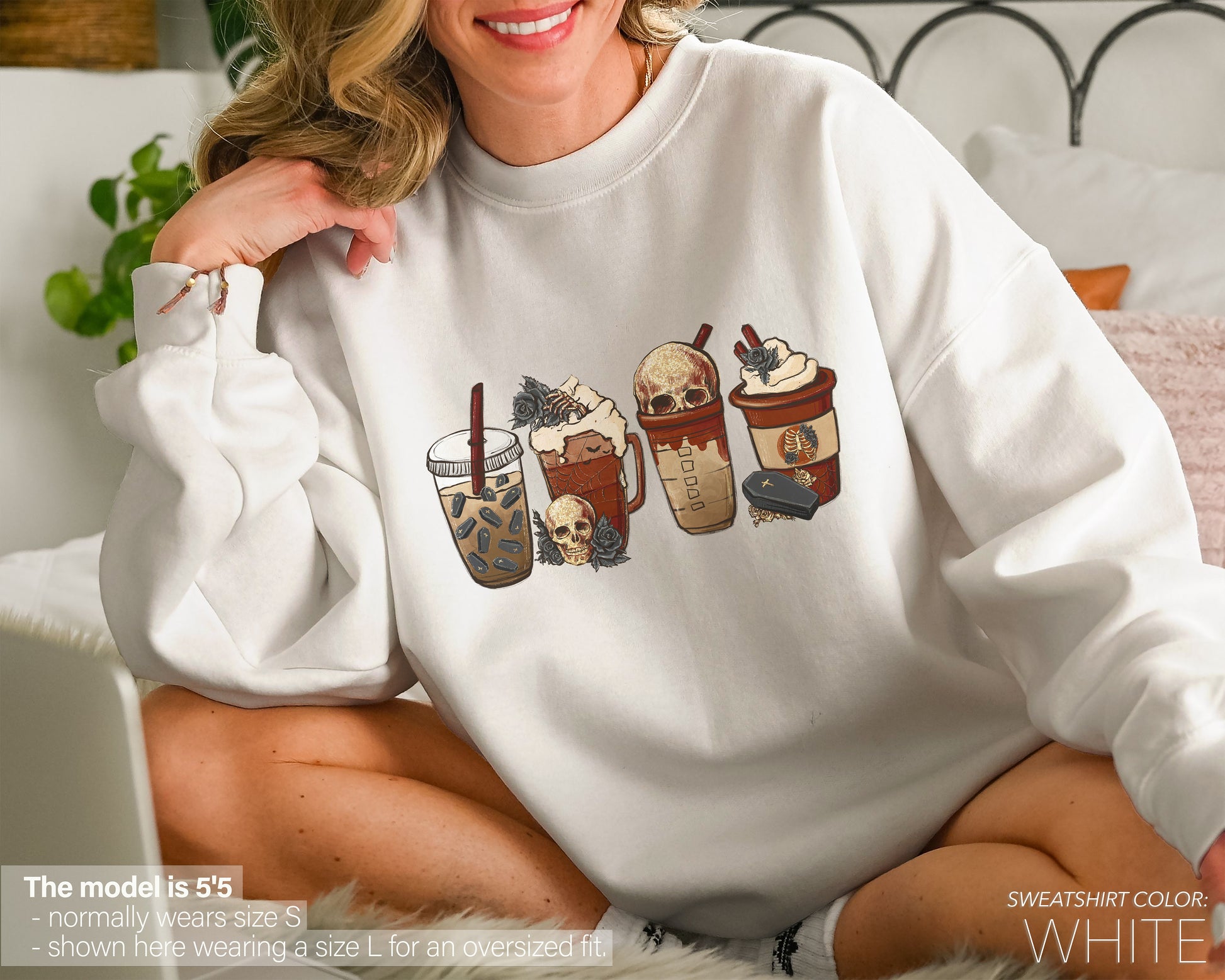 Goth Coffee Halloween Sweatshirt (Crewneck/Hoodie) - funravel
