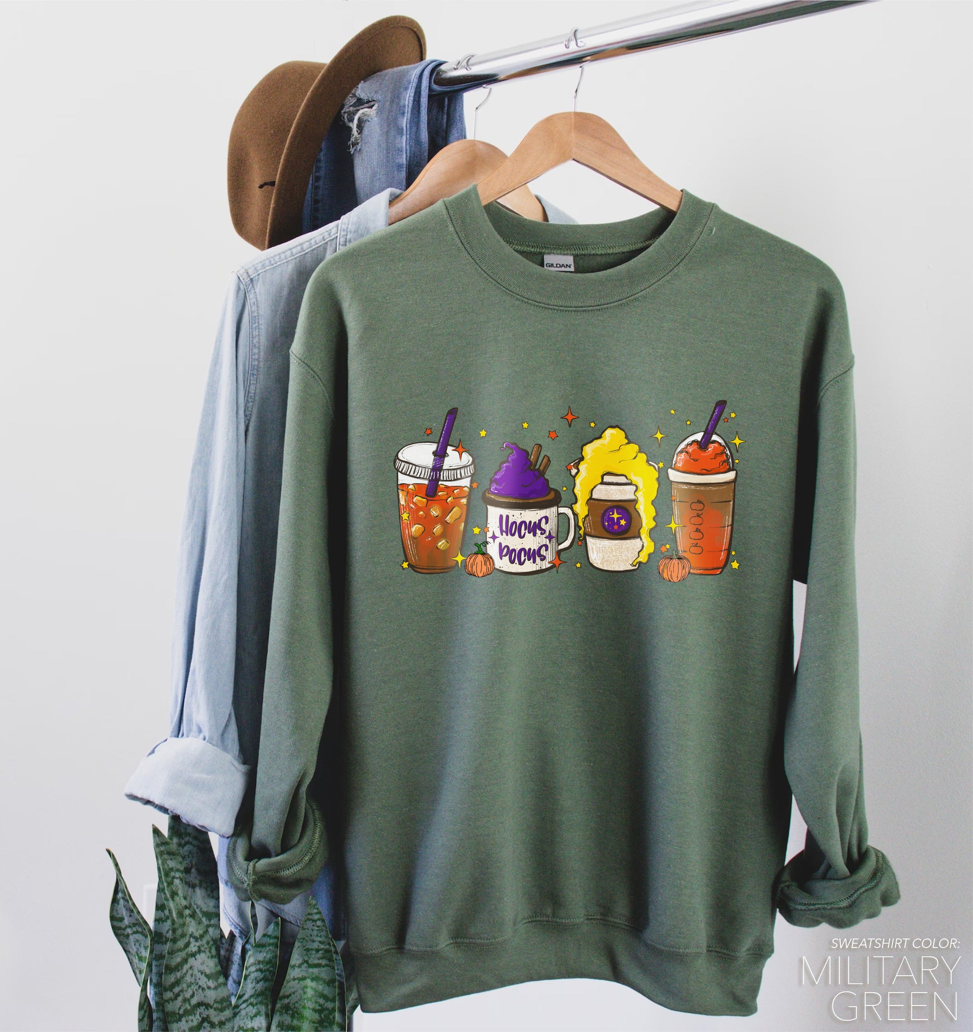 Hocus Pocus Coffee Halloween Sweatshirt (Crewneck/Hoodie) - funravel