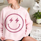 Lightning Smiley Sweatshirt; Smiley Face Hoodie; Lightning Bolt Sweatshirt; Preppy Sweatshirt; Aesthetic Sweatshirt; Happy Sweatshirt Gift