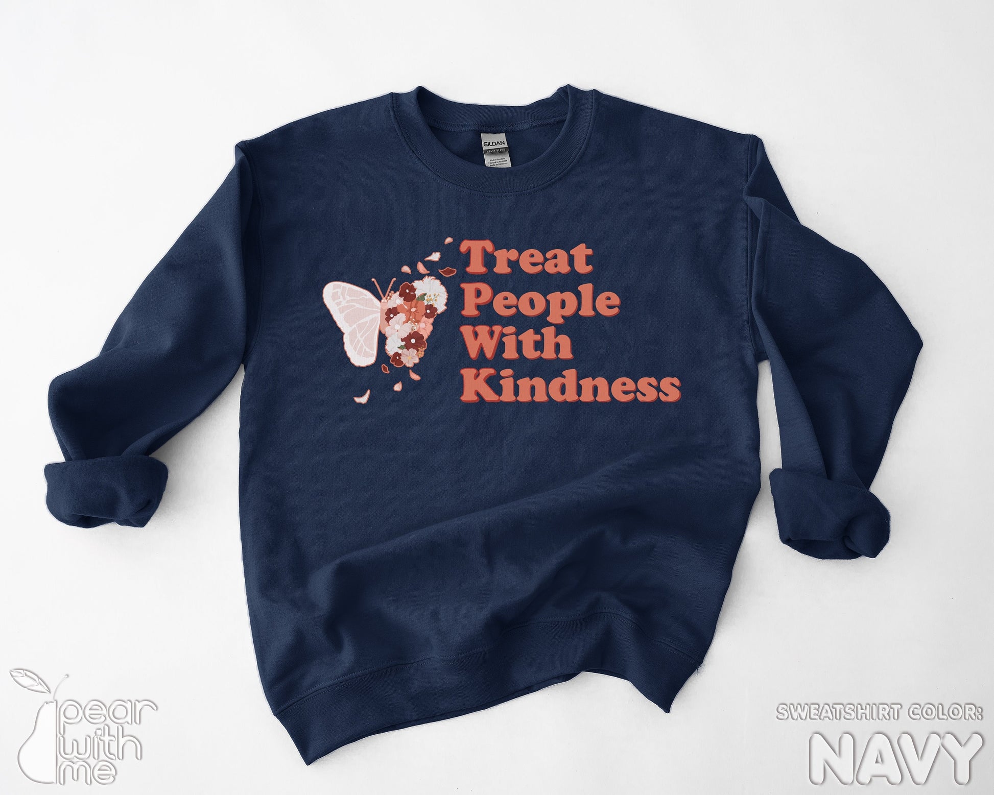 TPWK Butterfly Sweatshirt; Treat Yourself With Kindness Sweatshirt; TPWK Sweatshirt, Kindness Sweatshirt, Mental Health Shirt, Positive Tee