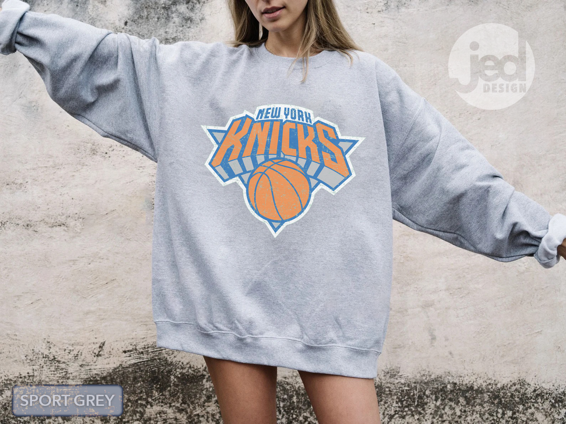 Hottertees Vintage New York Basketball NY Knicks Sweatshirt