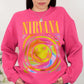 Nirvana Smiley Face Crewneck Sweatshirt Pullover
