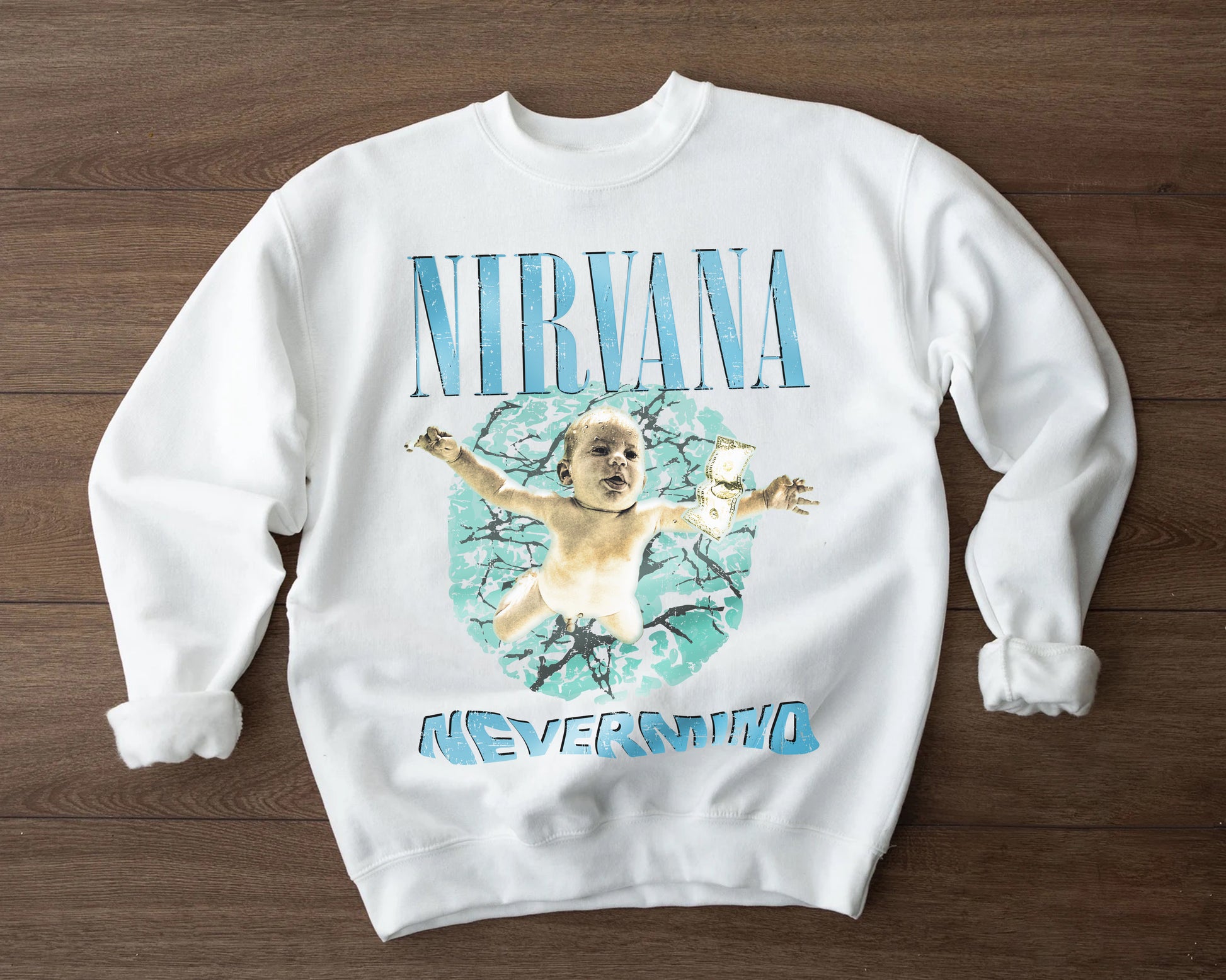 Nirvana Nevermind Crewneck Sweatshirt - pear with me