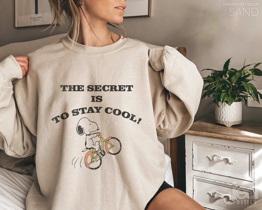 Peanuts Snoopy "The Secret is to Stay Cool" Sweatshirt (Crewneck/Hoodie) - funravel